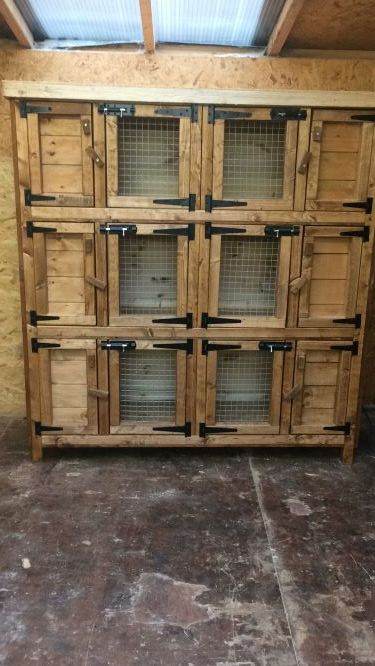 Block of 6 hutches Rabbit / Ferret