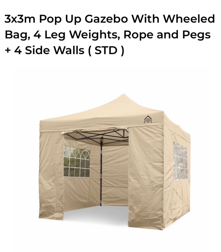 All seasons 3x3 Gazebo - White