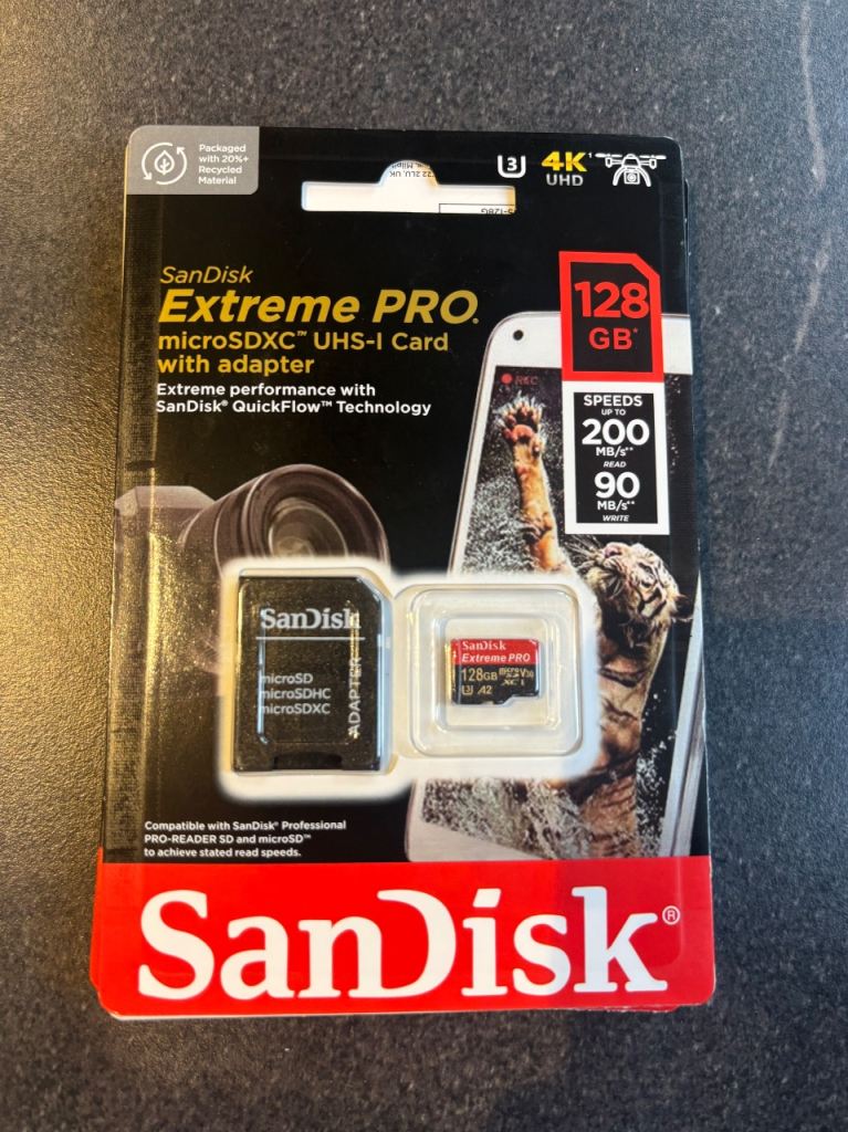 SanDisk Extreme Pro 128GB Micro SDXC Memory Card