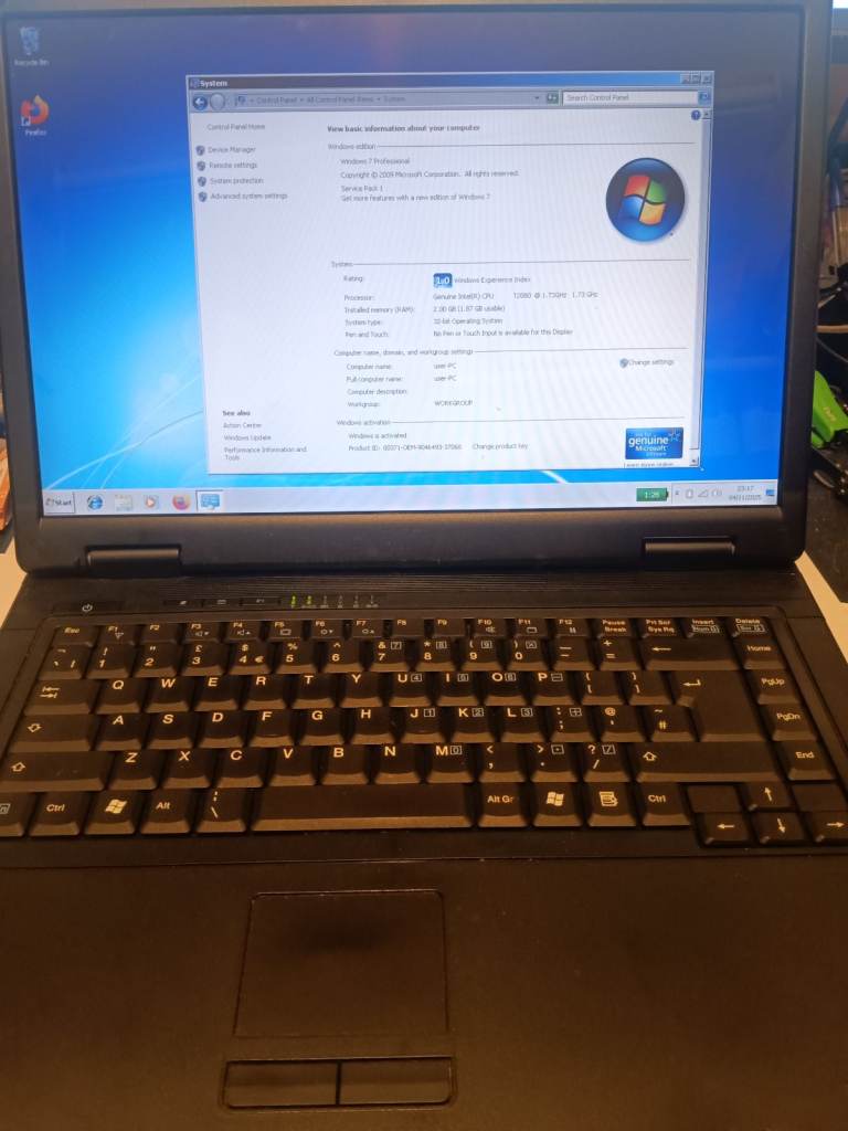 Windows 7 laptop 