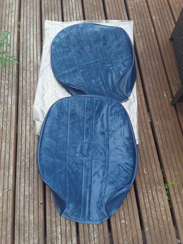 RELIANT SCIMITAR SE6/ A/B & GTC original blue Front seat base covers