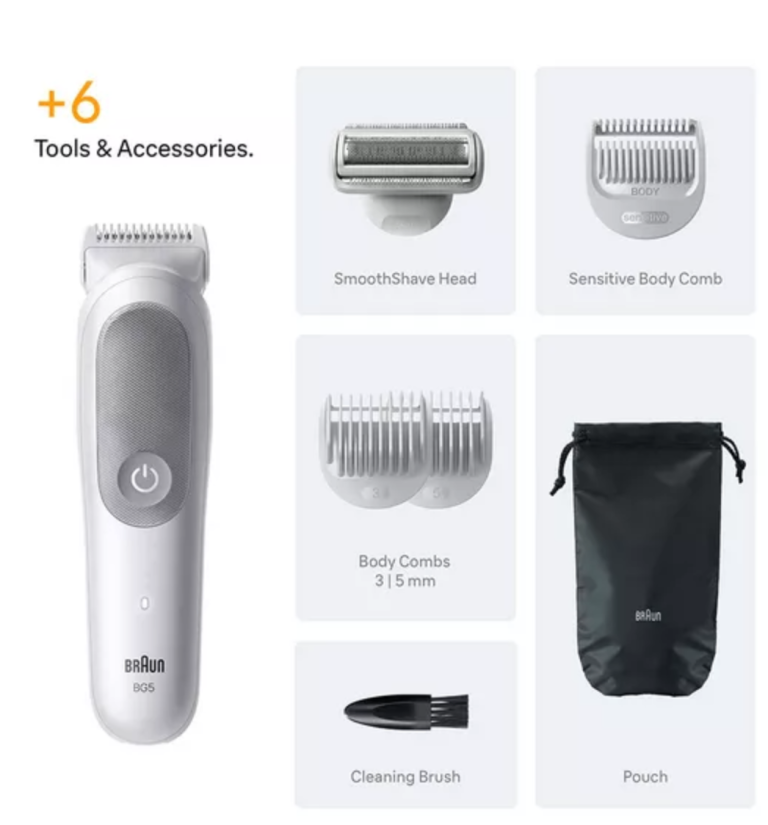 BRAUN Series 5 BG5550 Wet & Dry Body Groomer used twice only