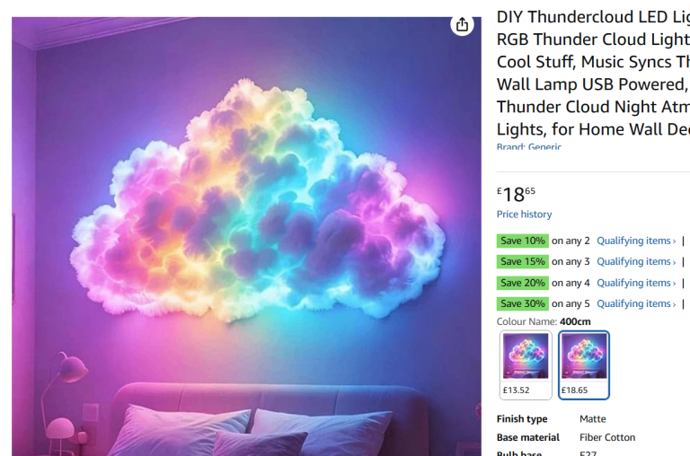 Brand new diy cloud light from Amazon still in box