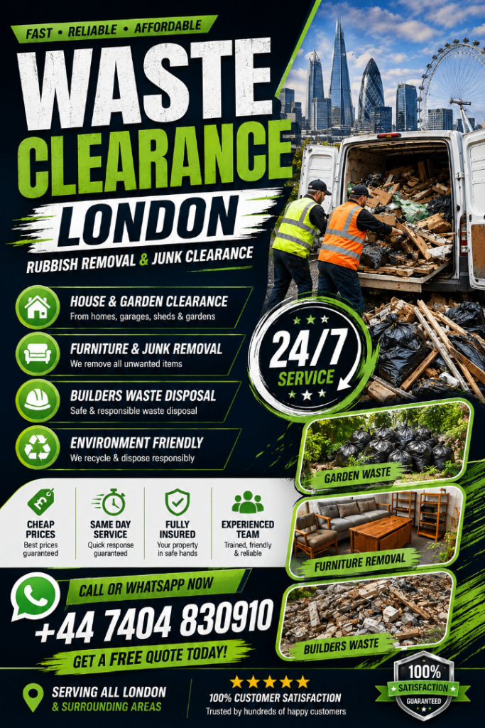 Waste Clearance London | Same Day Rubbish Removal | House, Garden & Builders Waste | Free Quote