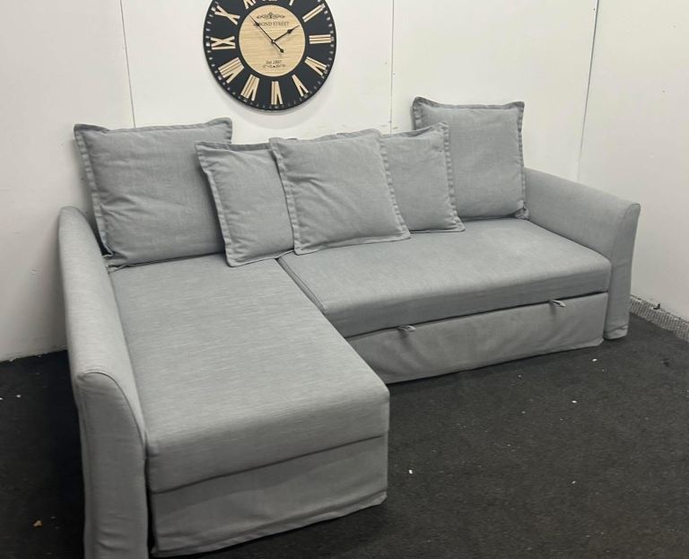 HIGH QUALITY LEFT OR RIGHT CORNER SOFA BED WITH STORAGE LIKE NEW. FREE DELIVERY ASAP £250. 