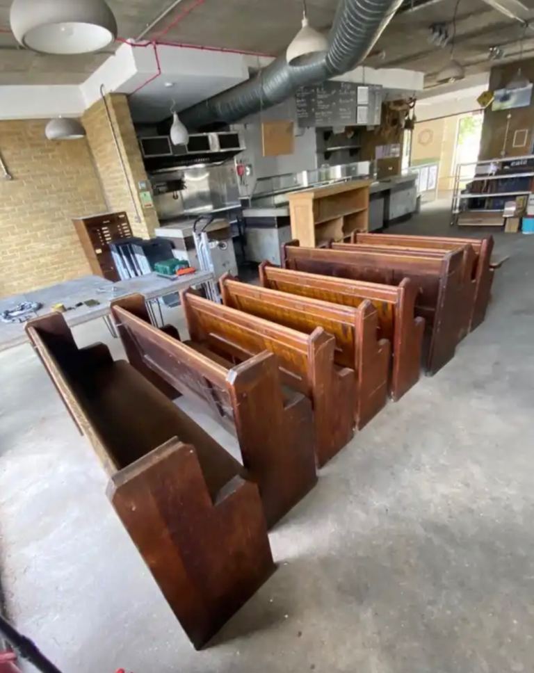 Vintage Wooden Benches - Fair Condition