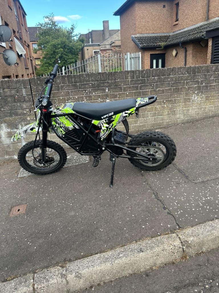 Viper Electric Dirt Bike – Green/Black, Good Condition