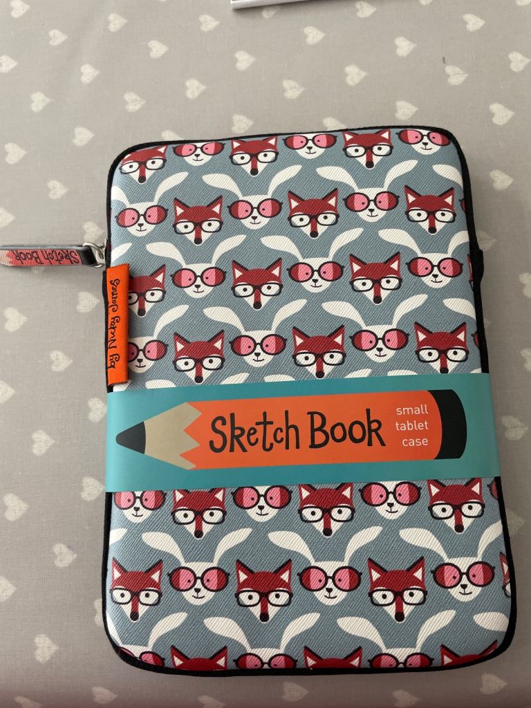 Small tablet case fox and rabbit brand new