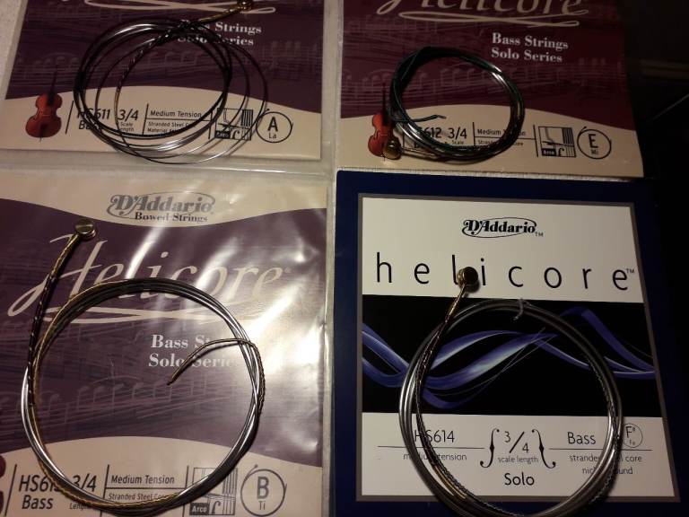 Double Bass Strings - 3/4 Size Helicore Solo