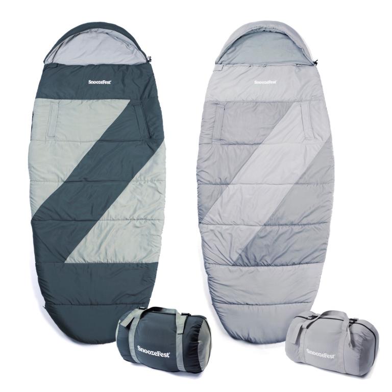 Wholesale job lot of 120 no. 'SnoozeFest' sleeping bags including product photos