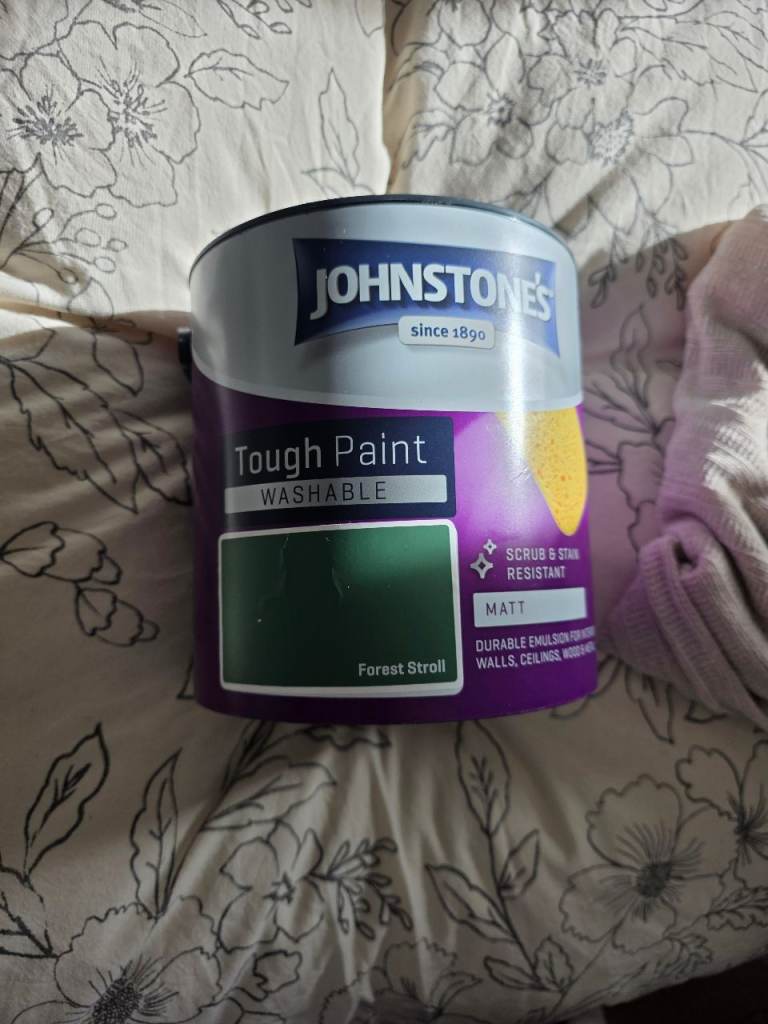 Johnstones green paint - unopened