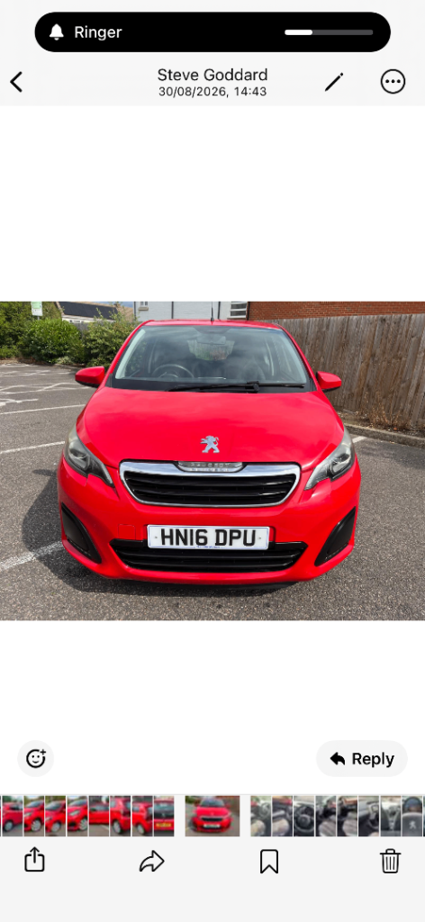 Peugeot, 108, Hatchback, 2016, Manual, 998 (cc), 3 doors