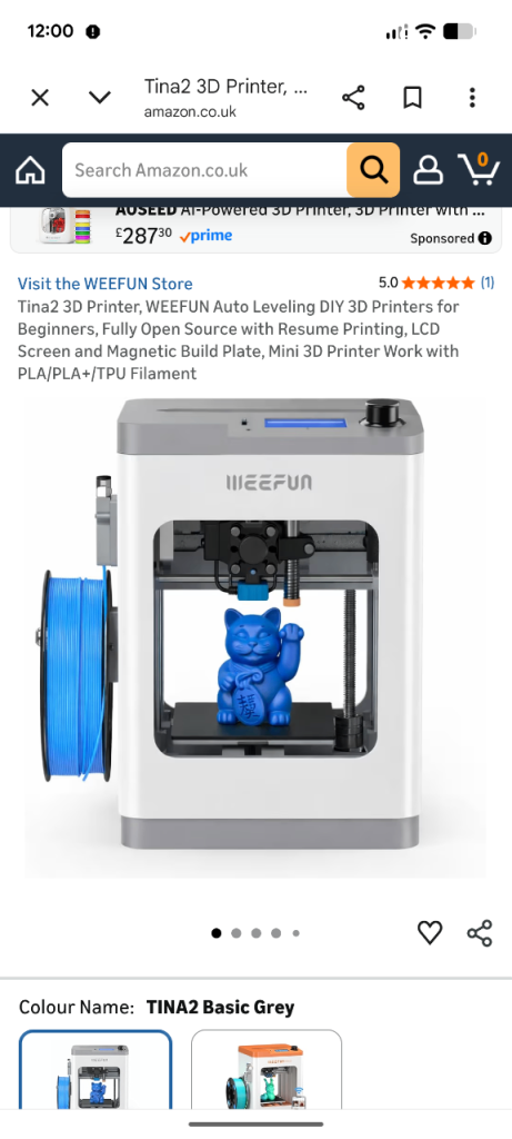 Tina2 3d printer 