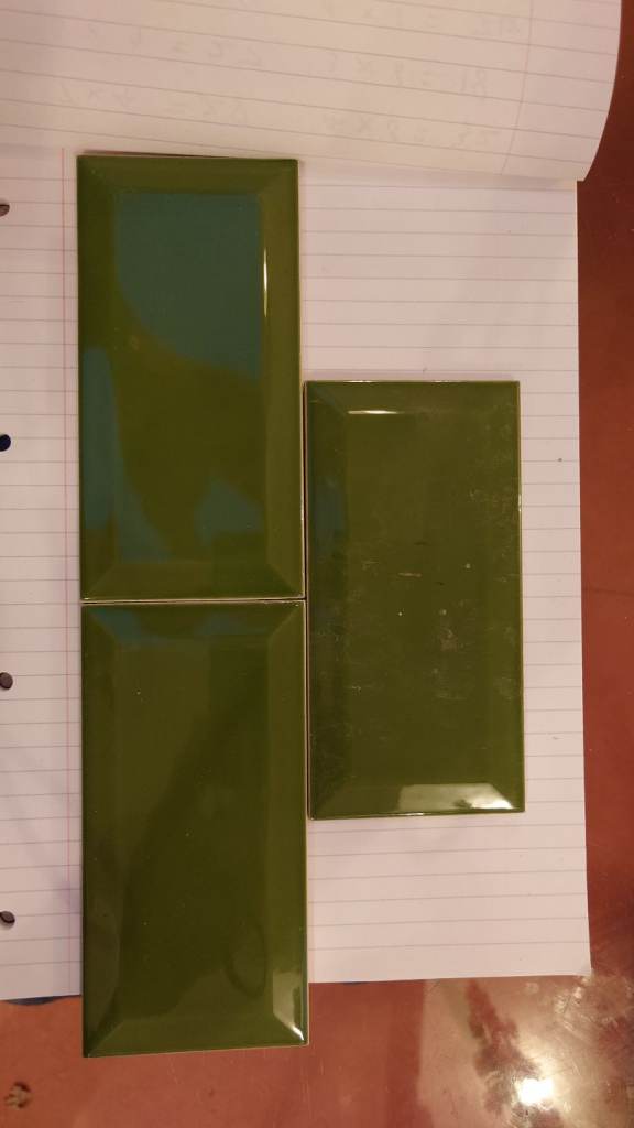 Metro Verde Plomo green Spainish ceramic tiles from Detalles Ceramicos