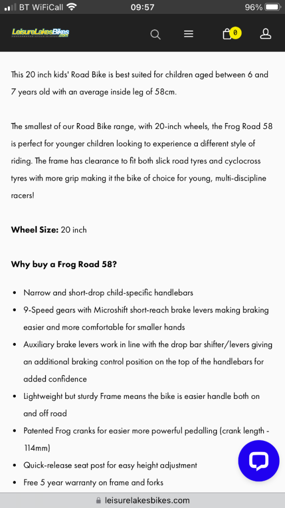 Frog sky kids bike