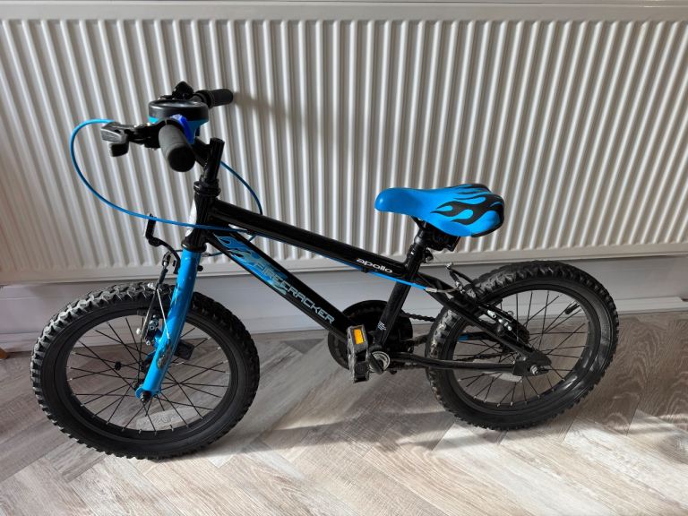 Apollo Firecracker Kids Bike 16 inch - Black & Blue