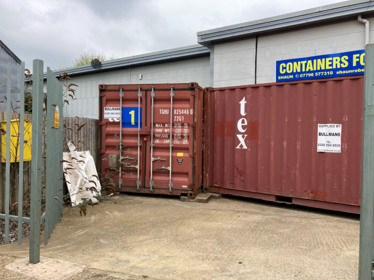Storage site for rent shipping containers