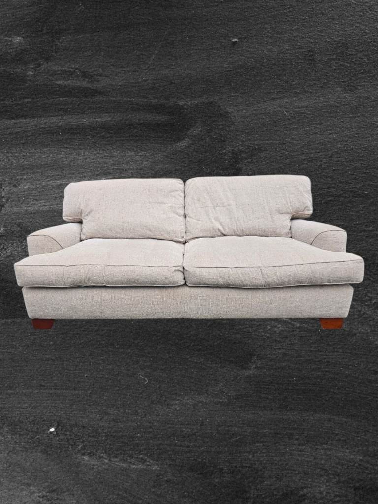 image for Cream/Beige 3 Seater Sofa & Chair 