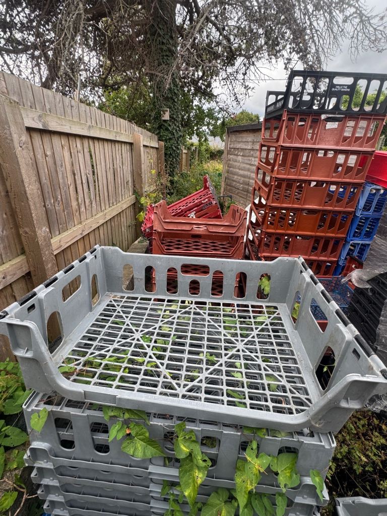 Grey storage basket