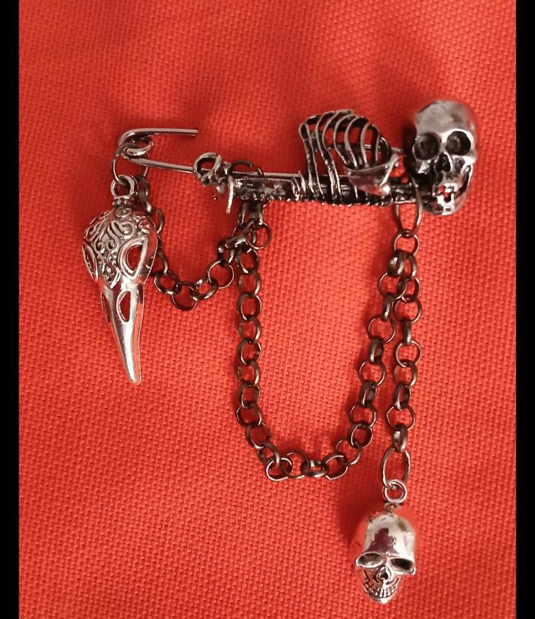 Handmade Goth/Punk brooch 