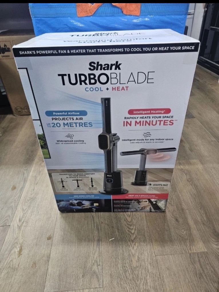 Shark TurboBlade Cool + Heat Fan TH200UK | Dual Fan and Heater | BRAND NEW