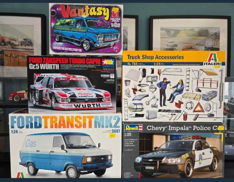 Selection model kits Tamiya, Revell, Italeri, 