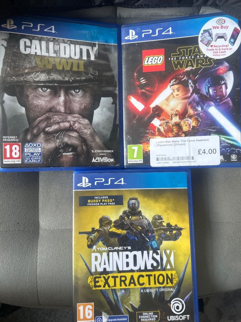 PS4 Games Bundle: Call of Duty, Lego Star Wars, Rainbow Six