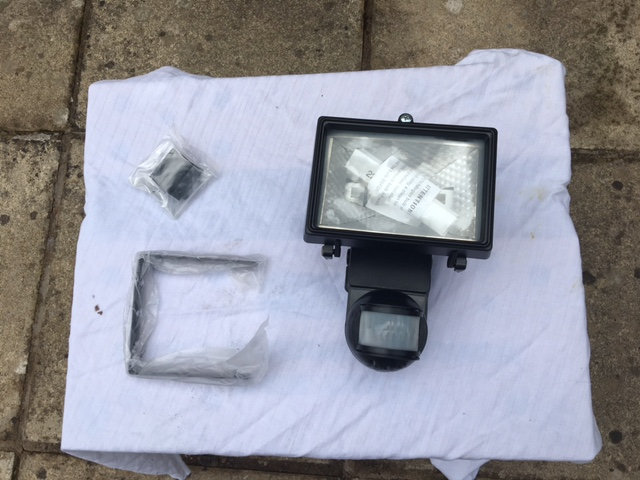Out Door Motion Activated Security Halogen Light.