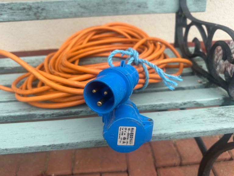 Motorhome caravan Camping hook up lead 25m EHU plus reel