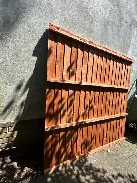 New treated 6 by 6 feet close board fence panel