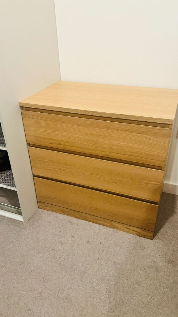 IKEA MALM chest of 3 drawers