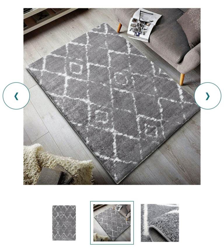 Large Rug white/grey 