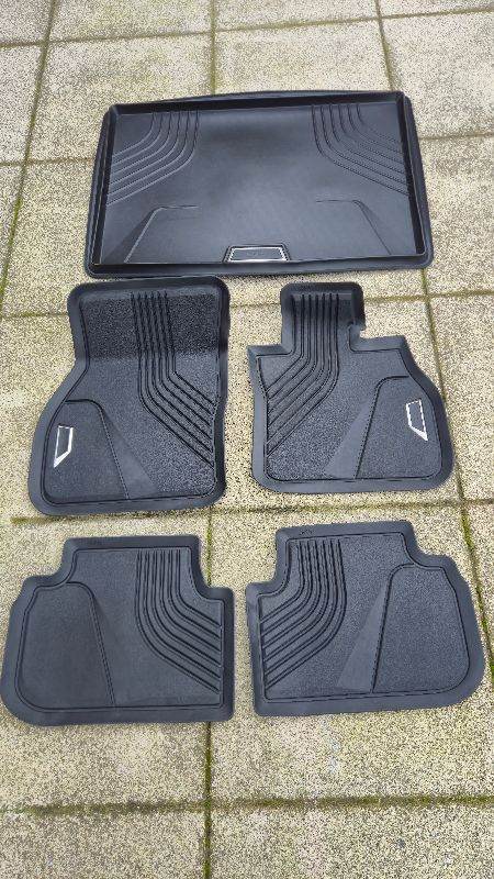 Bmw rubber car mats and boot liner