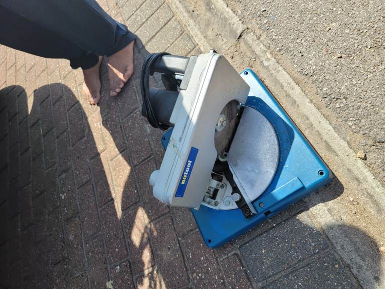 a mitre saw.