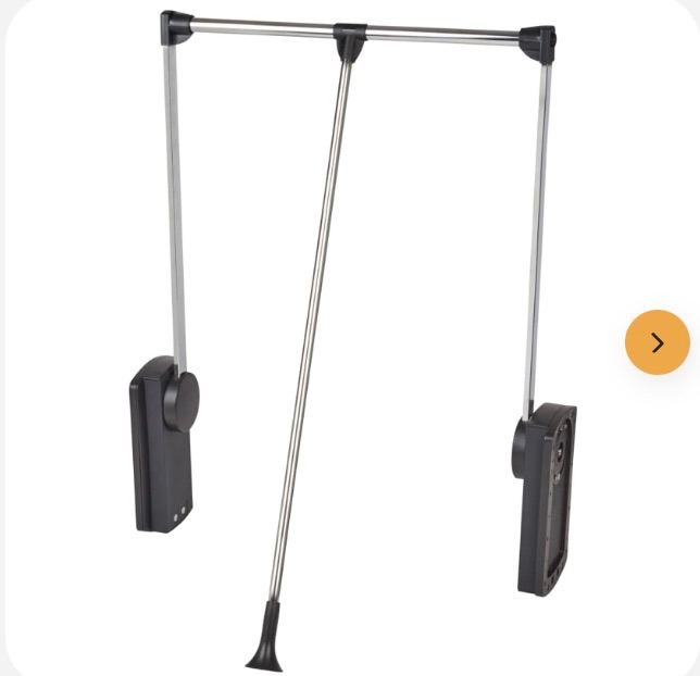 LESS THAN HALF PRICE 2 x pull down clothes rails with soft close - 830 mm - 1150 mm