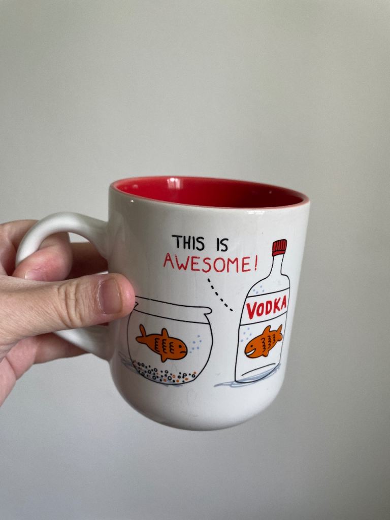 FREE Mug vodka fish joke