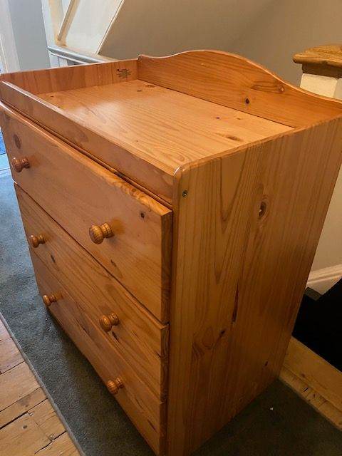 Changing Table and Drawers (wooden, Mothercare)