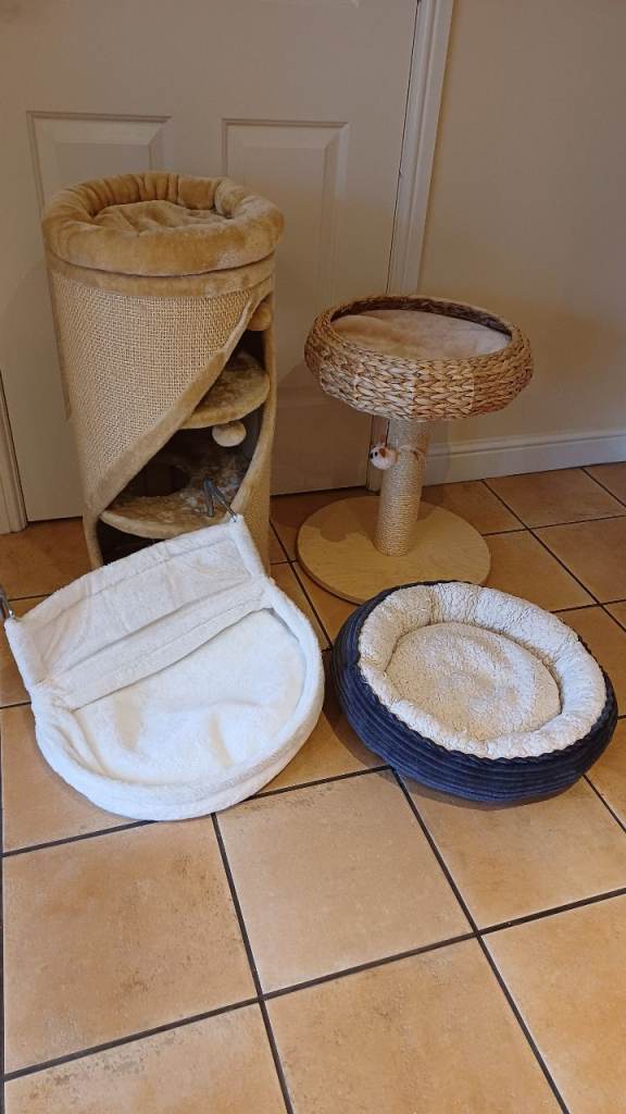 Cat scratching barrel, cat tree, cat bed, radiator cat bed