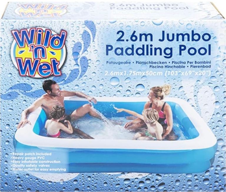 Giant Inflatable Swimming Pool 2.6m Family Paddling Garden Kids Family Pool
