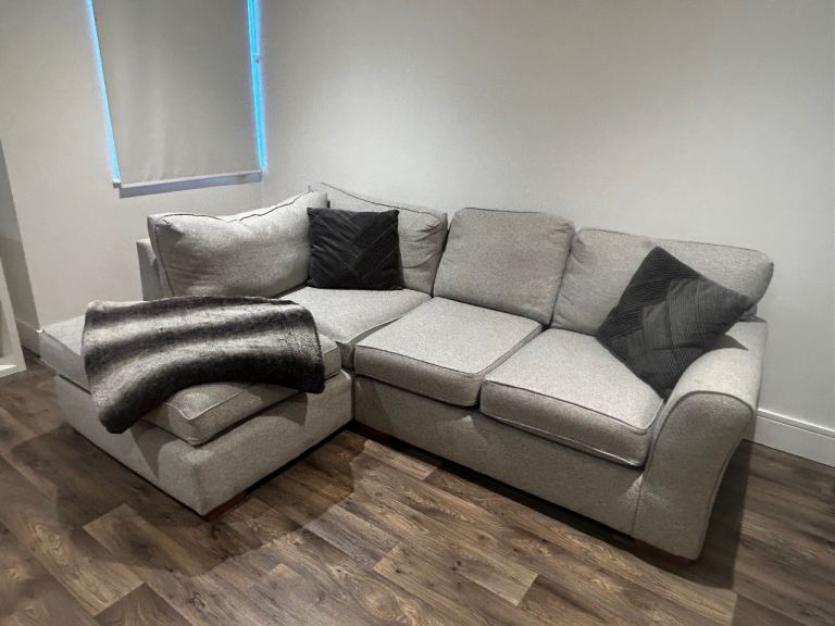 Light Grey Next 3-Seater Corner Sofa – £320