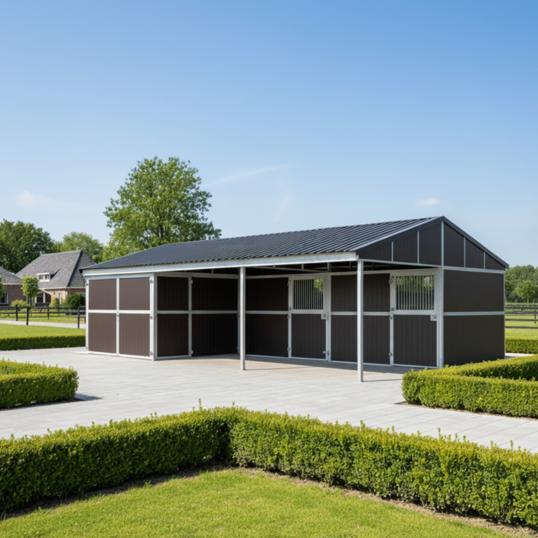 Horse Stable with 2 Boxes and Storage | Maintenance-Free | In Stock