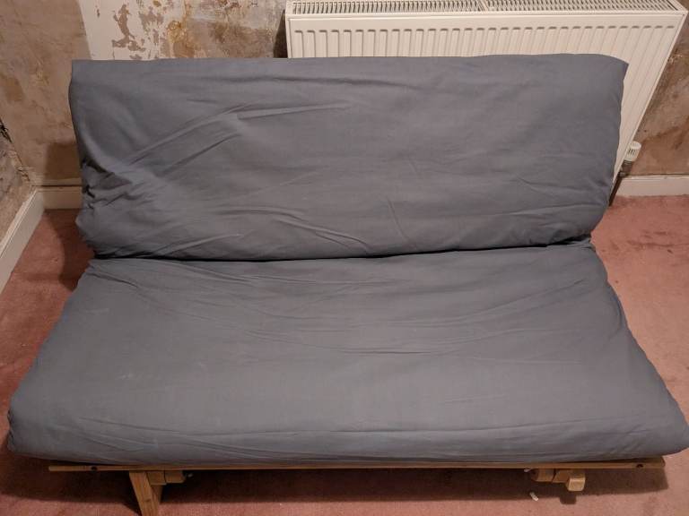 MUST GO 27/05 Futon Company Bella - 2 Seater Solid Pine Double Sofa Bed