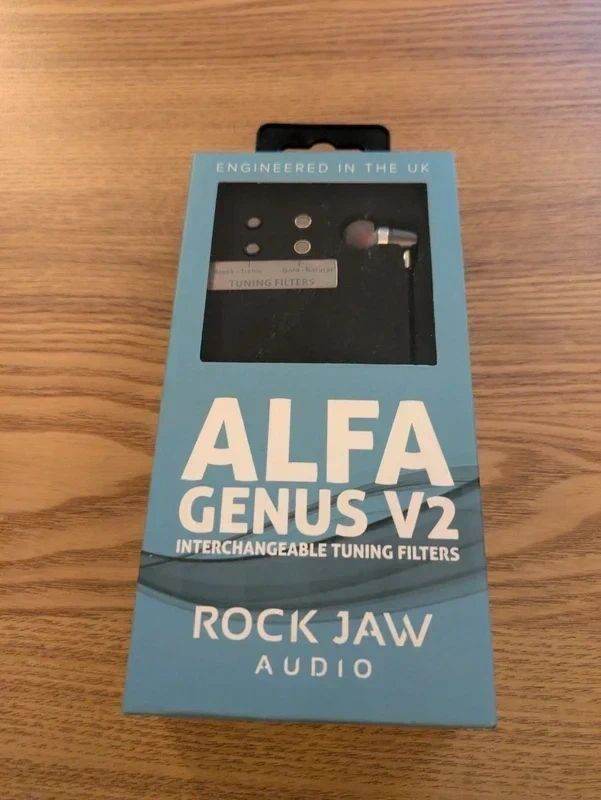 Brand New RockJaw Audio Alfa Genus V2 Earphones with In-Line Mic Black