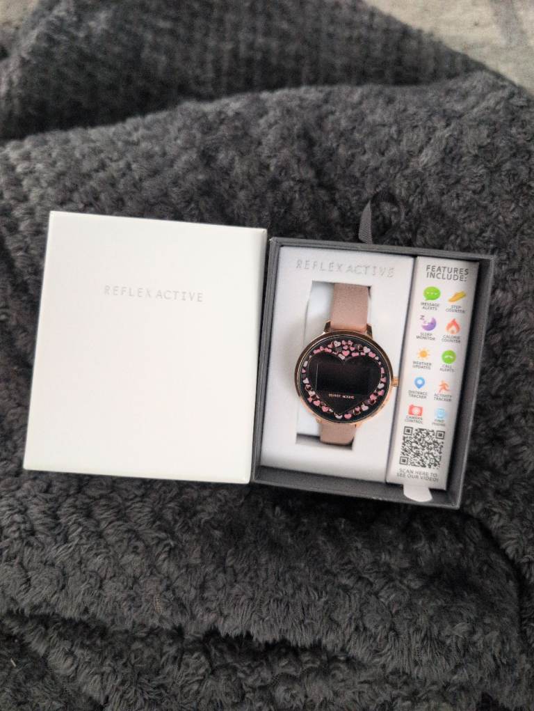 Reflex Active Smart Watch - Pink with Heart Design, New in Box