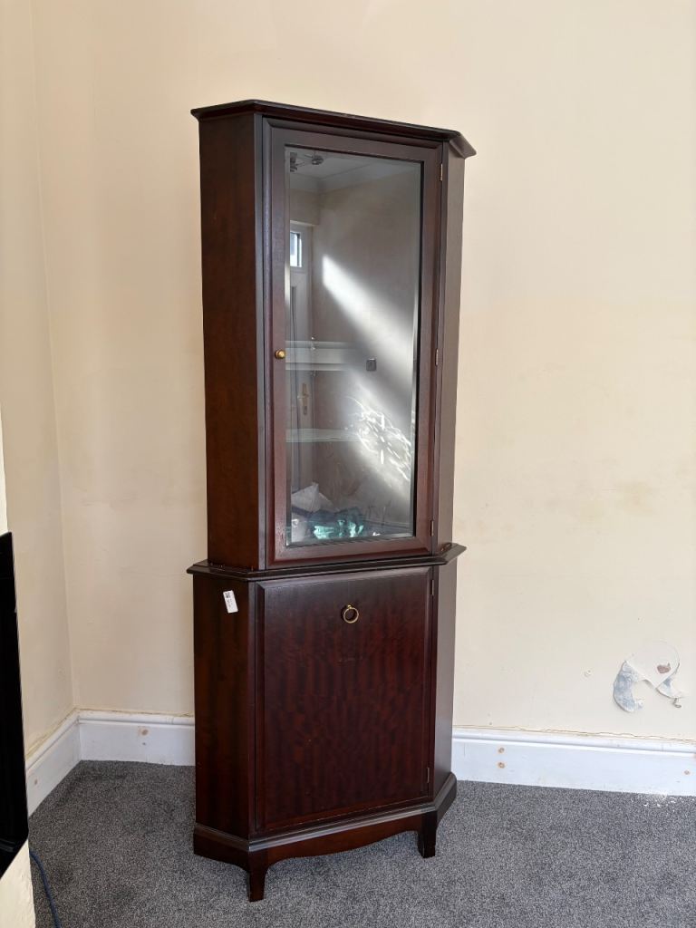 FREE Wooden Glass Corner Shelf / Display Unit Stoke