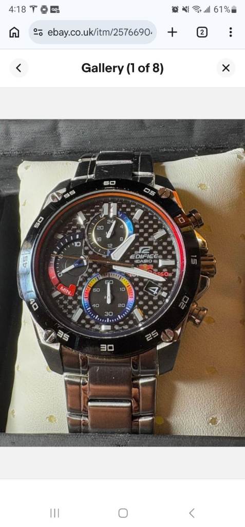 Casio Edifice Red Bull Racing Watch – Good Condition