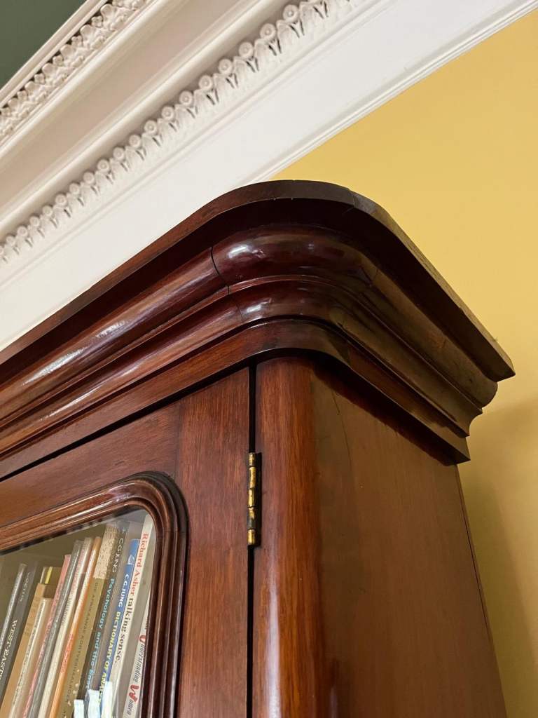 Large Glass-fronted bookcase for sale. 
