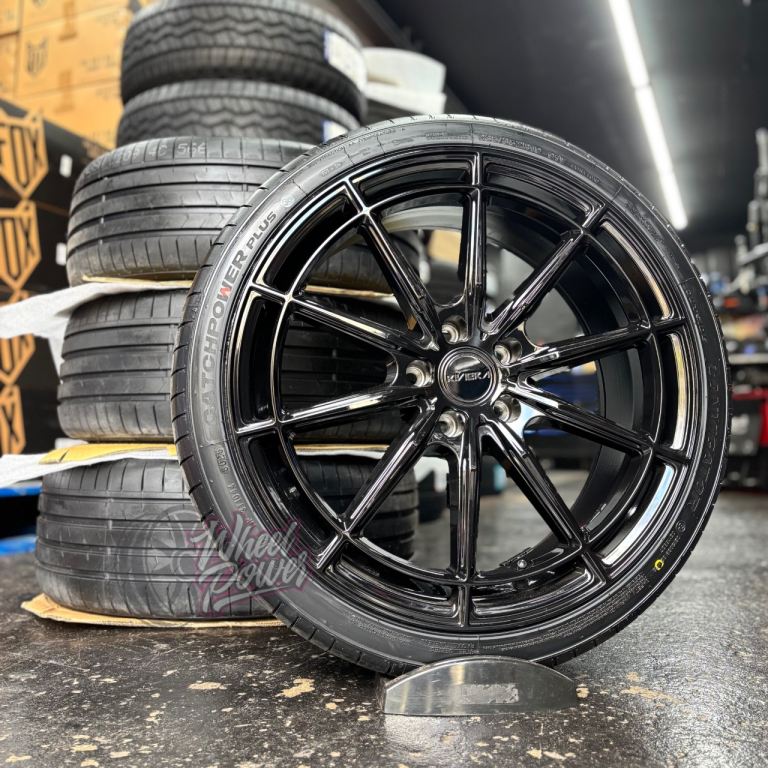 19” 5x112 Riviera RF21 New Wheels Black Flow Formed Alloys VW Golf Caddy Mercedes A Class Audi A3