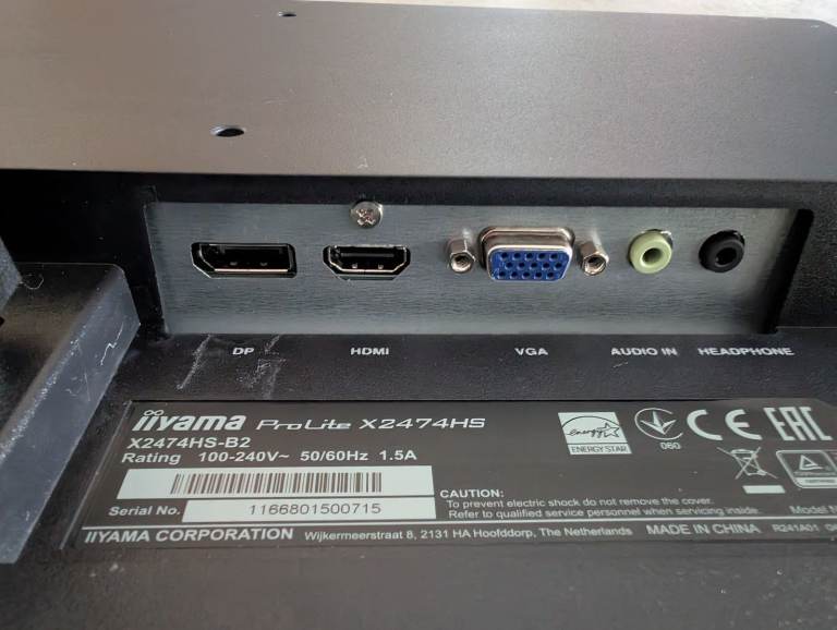 Iiyama ProLite X2474HS-B2 – 24″ Full HD VA Monitor with VGA, HDMI, DisplayPort & Speakers