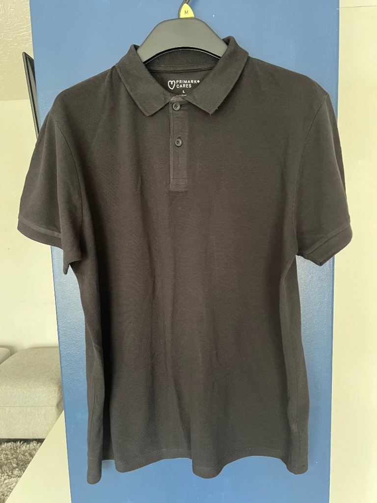 Primark Cares Men's Black Polo Shirt - Size L